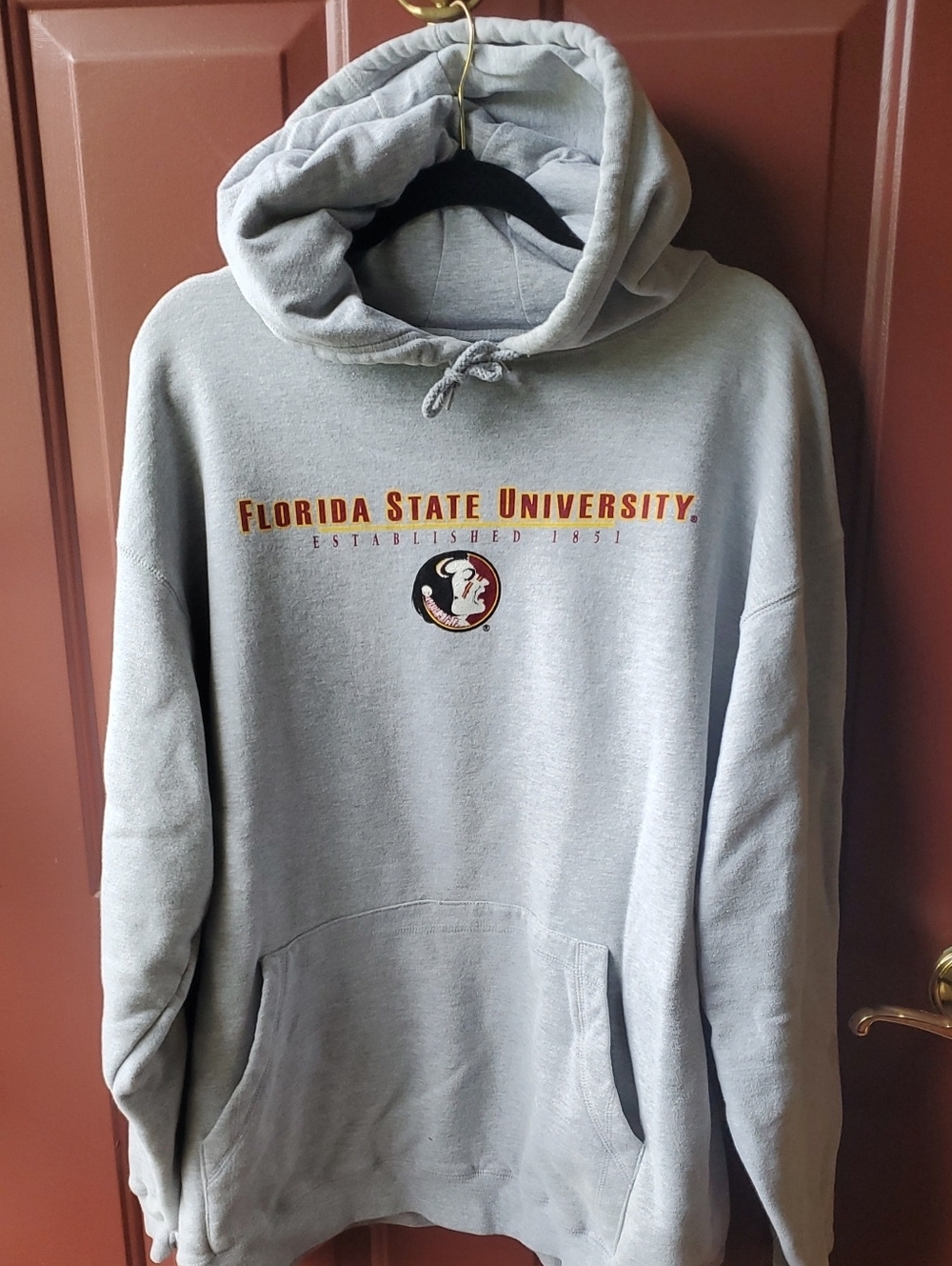 Florida State University Light Gray Pullover Hoodie with FSU Logo XL